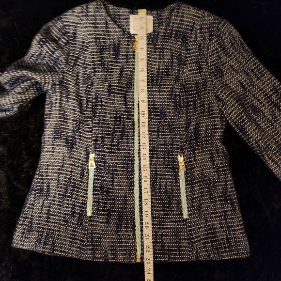 Sail to Sable Blue Blazer with Flared Sleeves - Picture 14 of 14